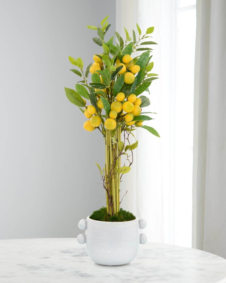 Lemon Tree Faux-Floral Arrangement